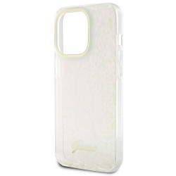 Guess IML Faceted Mirror Disco Iridescent Case for iPhone Apple 15 Pro
