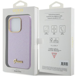 Guess Glitter Glossy Script Back Case for Apple iPhone 15 Pro
