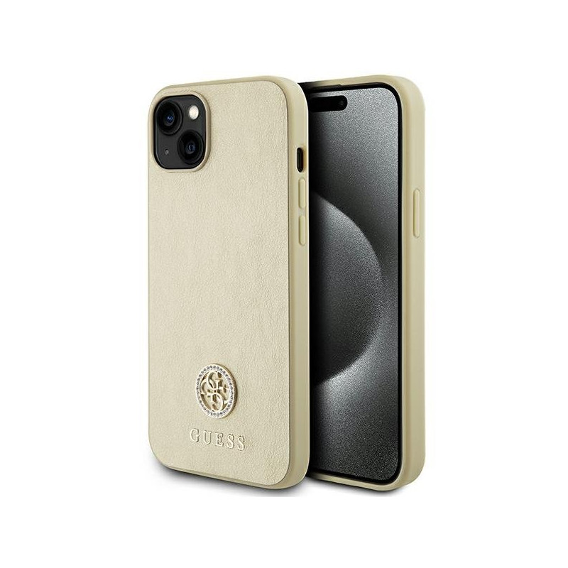 Guess Strass Metal Logo Back Case for Apple iPhone 15
