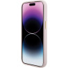 Guess Silicone Script Metal Logo & Frame Back Case for Apple iPhone 15