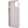 Guess Silicone Script Metal Logo & Frame Back Case for Apple iPhone 15