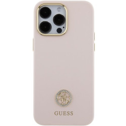Guess Silicone Logo Strass 4G Back Case for Apple iPhone 15 Pro Max
