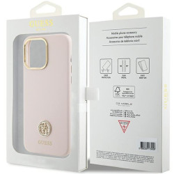 Guess Silicone Logo Strass 4G Back Case for Apple iPhone 15 Pro Max