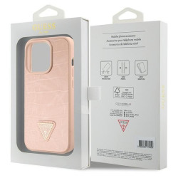 Guess Croco Triangle Logo Case for Apple iPhone 15 Pro Max