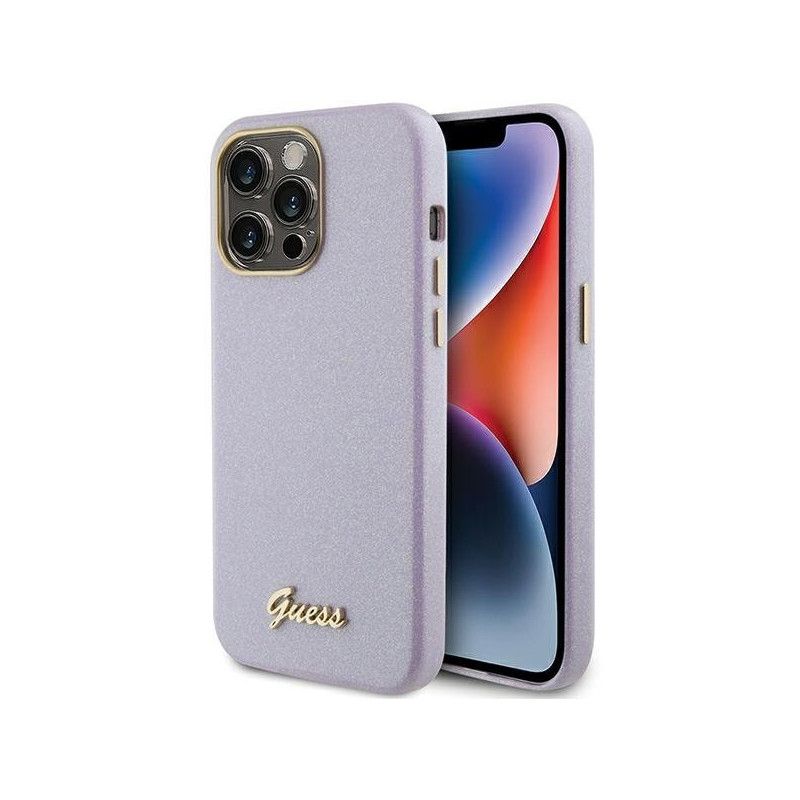Guess Glitter Glossy Script Back Case for Apple iPhone 15 Pro Max