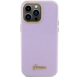 Guess Glitter Glossy Script Back Case for Apple iPhone 15 Pro Max