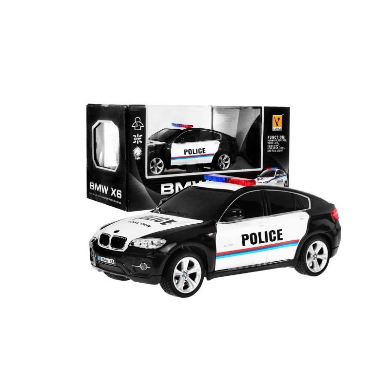 RoGer R/C BMW X6 Police Toy Car 1:24