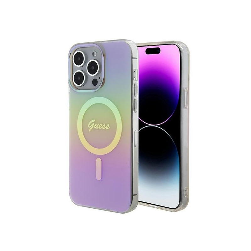 Guess IML Iridescent MagSafe Back Case for Apple iPhone 15 Pro Max
