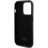 Karl Lagerfeld Rhinestone Logo Metal Plate Back Case for Apple iPhone 15 Pro