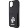 Karl Lagerfeld Saffiano Cardslot Karl&Choupette Metal Pin Back Case for Apple iPhone 15