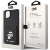 Karl Lagerfeld Saffiano Cardslot Karl&Choupette Metal Pin Back Case for Apple iPhone 15