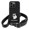 Karl Lagerfeld Crossbody Silicone Choupette Back Case for Apple iPhone 15
