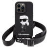 Karl Lagerfeld Crossbody Silicone Ikonik Back Case for Apple iPhone 15 Pro Max