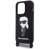 Karl Lagerfeld Crossbody Silicone Ikonik Back Case for Apple iPhone 15 Pro Max