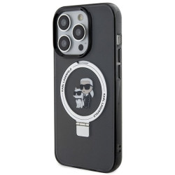 Karl Lagerfeld Ring Stand Karl&Choupettte MagSafe Back Case for Apple iPhone 15 Pro