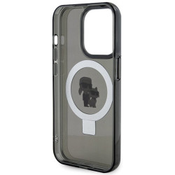 Karl Lagerfeld Ring Stand Karl&Choupettte MagSafe Back Case for Apple iPhone 15 Pro