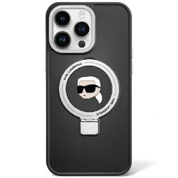 Karl Lagerfeld Ring Stand Karl Head MagSafe Back Case for Apple iPhone 15 Pro