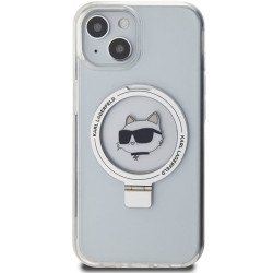 Karl Lagerfeld Ring Stand Choupette Head MagSafe Back Case for Apple iPhone 15