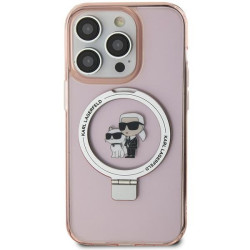 Karl Lagerfeld Ring Stand Karl&Choupettte MagSafe Back Case for Apple iPhone 15