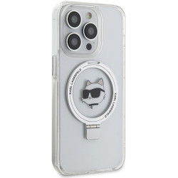 Karl Lagerfeld Ring Stand Choupette Head MagSafe Back Case for Apple iPhone 15