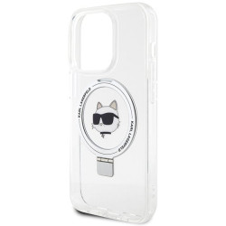 Karl Lagerfeld Ring Stand Choupette Head MagSafe Back Case for Apple iPhone 15
