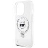 Karl Lagerfeld Ring Stand Choupette Head MagSafe Back Case for Apple iPhone 15