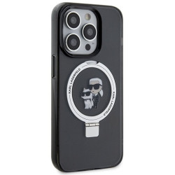 Karl Lagerfeld Ring Stand Karl&Choupettte MagSafe Back Case for Apple iPhone 15 Pro Max