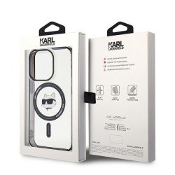 Karl Lagerfeld IML Choupette`s Head MagSafe Back Case for Apple iPhone 15 Pro Max