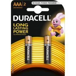 Duracell AAA MN2400 Alkaline LR03 1.5V Batteries (2pcs) (EU Blister)