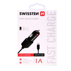 Swissten Premium Car charger 12 / 24V whit Micro USB Cable