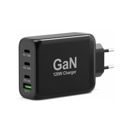 GaN Port Power Delivery and Quick Charge 120W USB-C & USB-A Charger