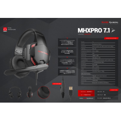 Mars Gaming MHX PRO 7.1 Gaming Headset USB / LED