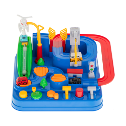 RoGer Toy Parking with obstacle course + 4 cars