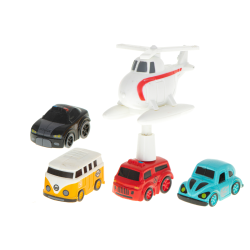 RoGer Toy Parking with obstacle course + 4 cars