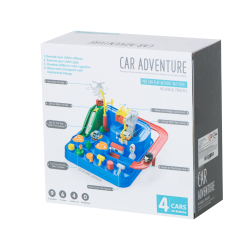 RoGer Toy Parking with obstacle course + 4 cars