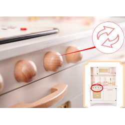 RoGer Children's Wooden kitchen in retro style with accessories