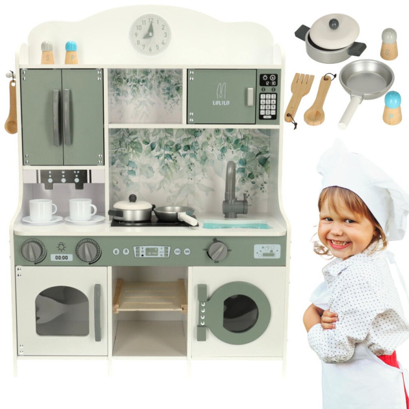 RoGer Children's Wooden Kitchen with Coffee Machine