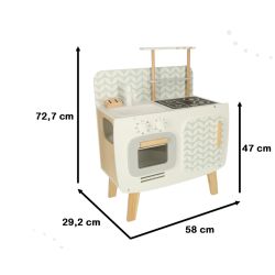LULILO Wooden Kitchen with Retro Accessories