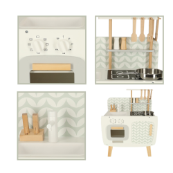 LULILO Wooden Kitchen with Retro Accessories