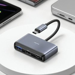 Usams 4in1 Adapter 2xUSB 2.0 / USB 3.0 / USB-C Hub