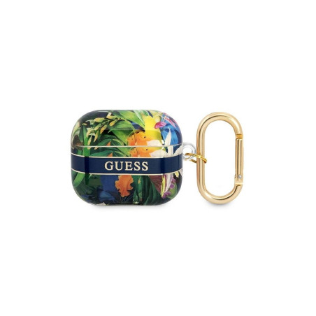 Guess GUA3HHFLB Case for Airpods 3 blue Flower