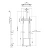 Multibrackets MB-8069 Motorized TV floor stand / Mount for information display 2,54 m (100") / 120kg