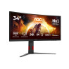 AOC G4 CU34G4Z kompiuterio monitorius 86,4 cm (34") 3440 x 1440 pikseliai Wide Quad HD LED Juoda, Raudona