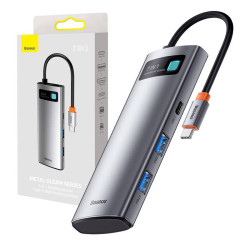 Baseus Metal Gleam Series 7in1 Multifunctional USB-C HUB Docking Station