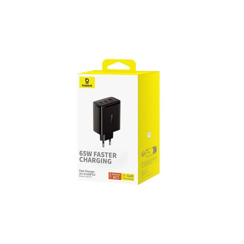 Baseus Cube Pro 65W GaN Travel Charger 2x USB-C USB-A