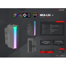 Mars Gaming MCA-L24 ATX 24pin 90° Adapter with ARGB