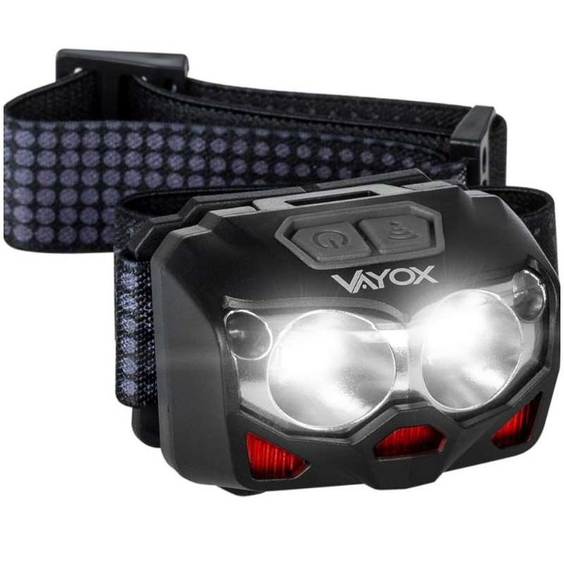 RoGer Headlamp Flashlight 2x LED  500 lm