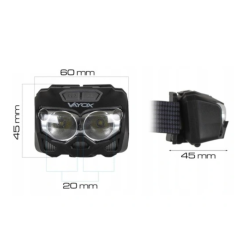 RoGer Headlamp Flashlight 2x LED  500 lm