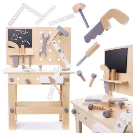 RoGer Wooden Workshop with Tools for Kids