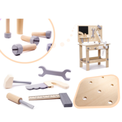 RoGer Wooden Workshop with Tools for Kids